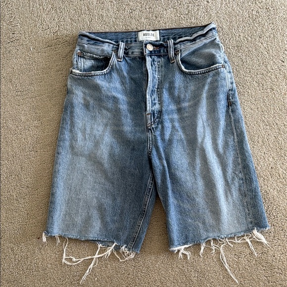 Agolde Pants - AGOLDE Light Blue Denim Cutoff Shorts